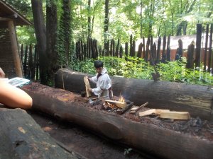 070615 Cherokee canoe making
