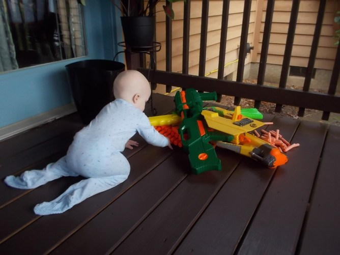 082315 Wesley made a bee line for guns