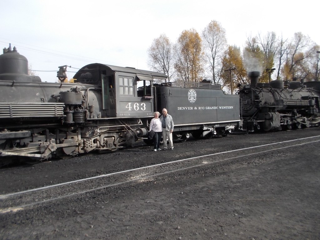 John and I in front of one of the engines