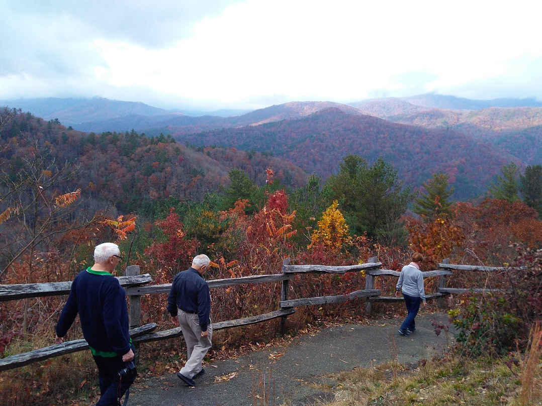 110617 Franz John Maria leaving overlook near Cataloochee.jpg