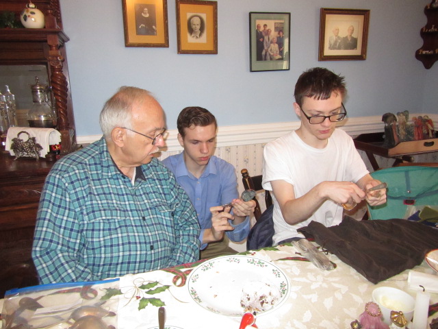 010118 JC N D look at family pieces.JPG