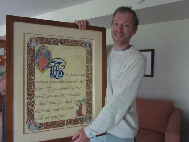 062618 Lars with his illustrated manuscript.JPG