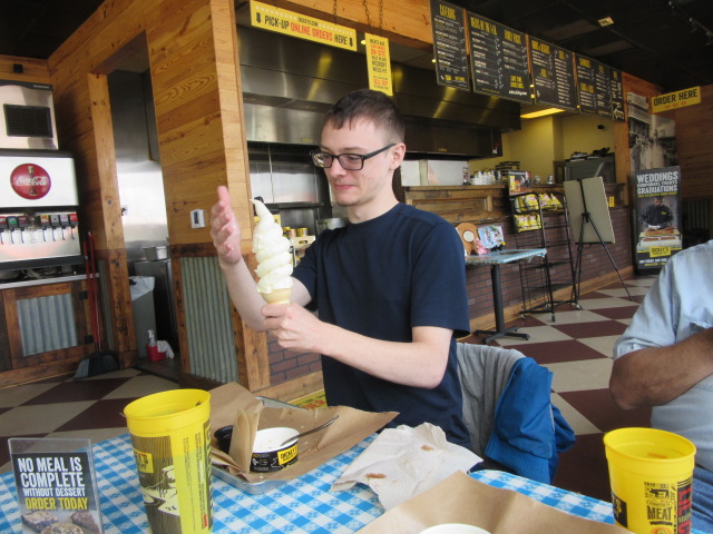 071418 David had to catch his tall ice cream