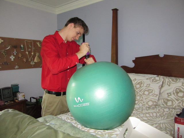 072318 Balance ball repair.JPG